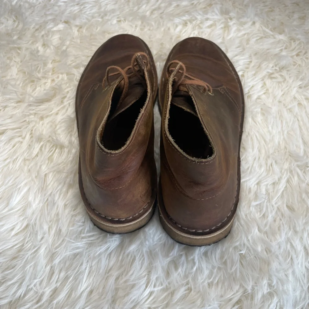 Clarks Brown Leather Desert Chukka Ankle Lace Up Boots